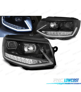 FARI PER VOLKSWAGEN VW T6 15-19 TUBE LIGHT LED DRL NERI FRECCIA LED DINAMICA