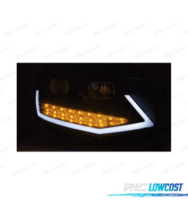 FARI PER VOLKSWAGEN VW T6 15-19 TUBE LIGHT LED DRL NERI FRECCIA LED DINAMICA