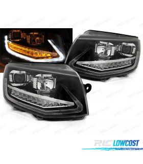 FARI PER VOLKSWAGEN VW T6 15-19 TRU DRL CON FRECCIA LED DINAMICA NERA