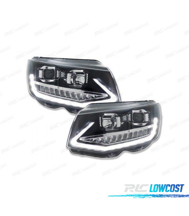 FARI PER VOLKSWAGEN VW T6 15-19 DRL NERI CON FRECCIA LED DINAMICA