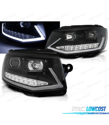 FARI VOLKSWAGEN VW T6 15-19 TRU DRL NERI CON FRECCIA LED