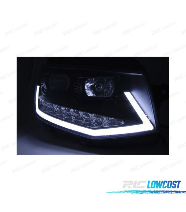 FARI VOLKSWAGEN VW T6 15-19 TRU DRL NERI CON FRECCIA LED