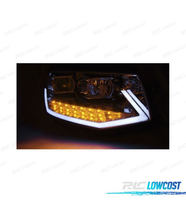 FARI VOLKSWAGEN VW T6 15-19 TRU DRL CROMATI CON FRECCIA LED