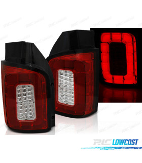 FANALI PER VOLKSWAGEN VW T6 TRANSPORTER 15-19 BAR LED ROSSO CHIARO