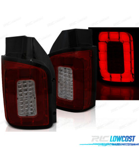 FANALI PER VOLKSWAGEN VW T6 15-19 BAR LED ROSSO FUMÈ