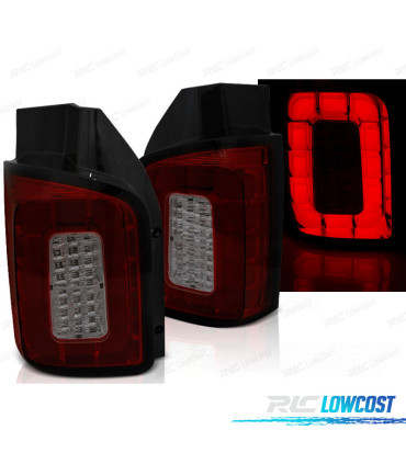 FANALI PER VOLKSWAGEN VW T6 15-19 BAR LED ROSSO FUMÈ