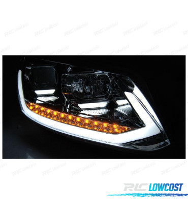 FARI PER VOLKSWAGEN VW TOURAN II 10-15 NERI TRU DRL CON FRECCIA DINAMICA A LED