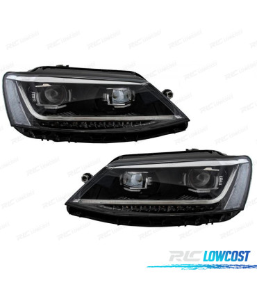 FARI PER VOLKSWAGEN VW JETTA MK6 11-17 DRL FRECCE LED DINAMICHE