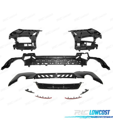 PARAURTI POSTERIORE BMW G20 19-22 LOOK M PERFORMANCE NERO LUCIDO PDC