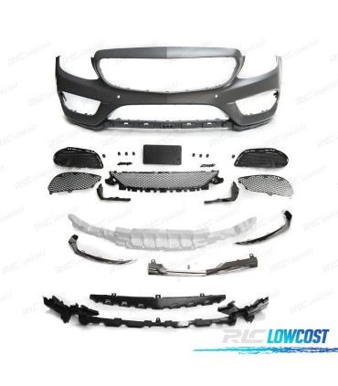 PARAURTI ANTERIORE PER MERCEDES CLASSE C W205 14-18 LOOK AMG PDC