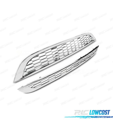 GRIGLIA PER MINI COOPER R50 R53 01-06 CROMATA TIPO S