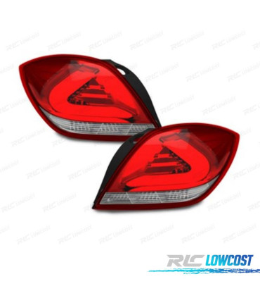 FANALI OPEL ASTRA H GTC 05-10 CARDNA LED ROSSO ARGENTO TRASPARENTE