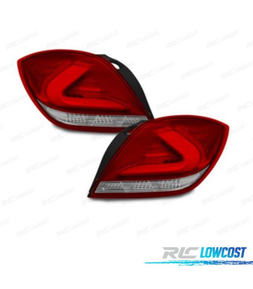 FANALI OPEL ASTRA H GTC 05-10 CARDNA LED ROSSO ARGENTO TRASPARENTE