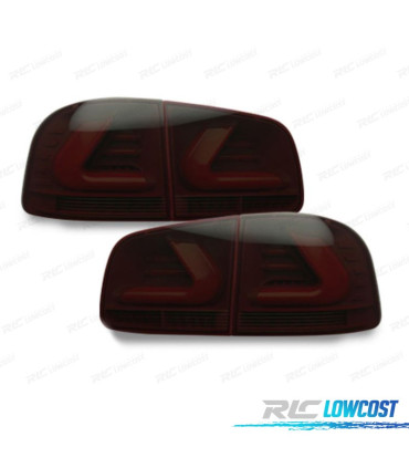 FANALI VOLKSWAGEN VW TOUAREG I 7L 02-10 CARDNA LED ROSSO AFFUMICATO