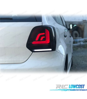 FANALI VOLKSWAGEN VW POLO 6R 6C 09-17 A LED DINAMICI NERI FUMÉ