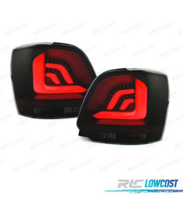 FANALI VOLKSWAGEN VW POLO 6R 6C 09-17 A LED DINAMICI NERI FUMÉ