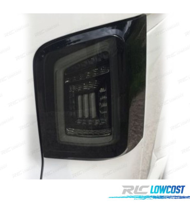 FANALI POSTERIORI CARDNA VOLKSWAGEN VW T5 03-09 1P BARRE LUMINOSE DINAMICHE FONDO NERO FUMÉ