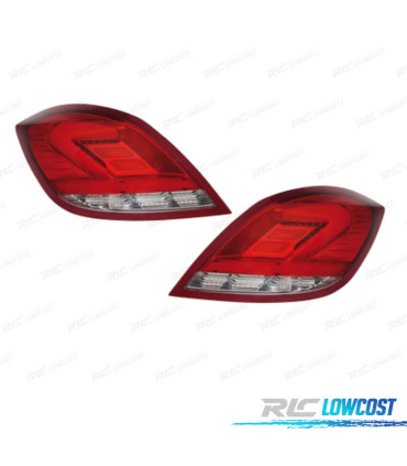 FANALI OPEL ASTRA H 05-10 CARDNA LED ROSSO TRASPARENTE