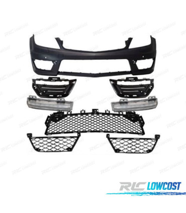 PARAURTI ANTERIORE PER MERCEDES CLASSE C W204 11-14 LOOK AMG C63 PDC