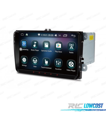 RADIO GPS ANDROID 10 QUAD CORE 16GB ROM 9 POLLICI
