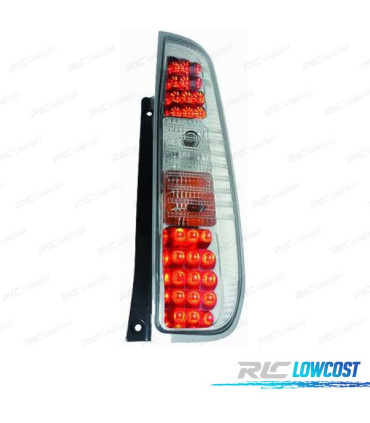 FANALI FORD FIESTA 02-08 LED FONDO CROMATO