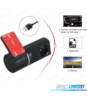 TELECAMERA ANTERIORE MINI DVR HD PER AUTORADIO