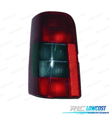 FANALE SINISTRO PER CITROEN BERLINGO E PER PEUGEOT PARTNER 96-08 ROSSO AFFUMICATO