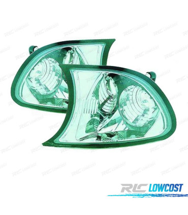 FRECCE ANTERIORI BMW E46 99-01 COUPÈ CABRIO CRISTALLO TRASPARENTE FONDO CROMATO