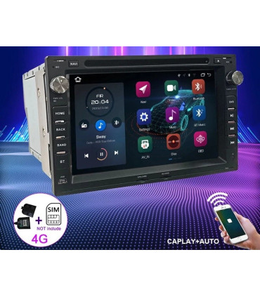 RADIO GPS ANDROID 10 PER VOLKSWAGEN VW NAVIGATORE 7" USB TATTILE HD
