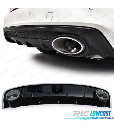 DIFFUSORE AUDI A4 B8 11-15 LOOK RS4 DOPPIA USCITA