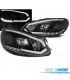 FARI PER VOLKSWAGEN VW GOLF MK6 08-12 LUCE A TUBO DRL FONDO NERO