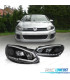 FARI PER VOLKSWAGEN VW GOLF MK6 08-12 LUCE A TUBO DRL FONDO NERO