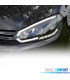 FARI PER VOLKSWAGEN VW GOLF MK6 08-12 LUCE A TUBO DRL FONDO NERO