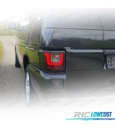 FANALI A LED PER VOLKSWAGEN VW T4 90-03 ROSSO FUMÉ A LED BAR