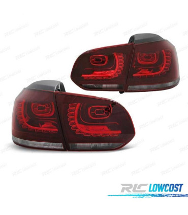 FANALI VOLKSWAGEN VW GOLF 6 08-12 LED ROSSO CHIARO