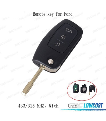 CHIAVE COMPLETA PER FORD FOCUS 05-10 MONDEO 07-10 FIESTA 09-10 C-MAX 03-10 S-MAX 06-10 GALAXY 06-10 FANALI