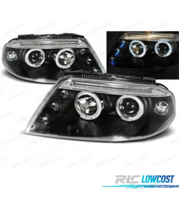 FARI PER VOLKSWAGEN VW PASSAT 3BG 00-05 ANGEL EYES NERO