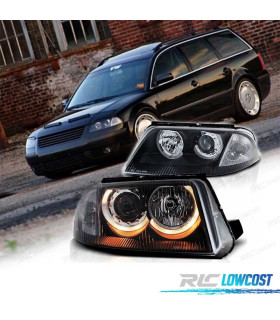 FARI VOLKSWAGEN VW PASSAT 3BG 00-05 ANGEL EYES FONDO NERO