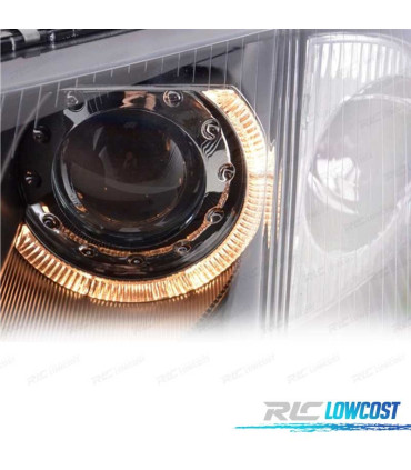 FARI VOLKSWAGEN VW PASSAT 3BG 00-05 ANGEL EYES FONDO NERO