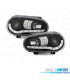 FARI VOLKSWAGEN VW GOLF MK4 97-03 LUCE DIURNA LED FONDO NERO + CROMO