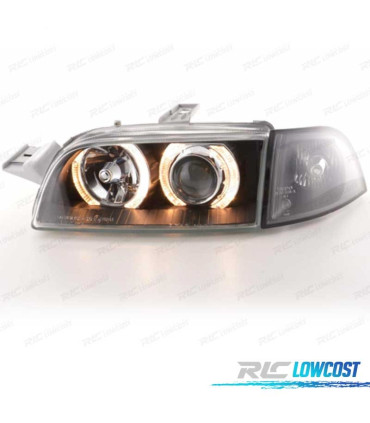 FARI PER FIAT PUNTO 93-99 ANGEL EYES FONDO NERO