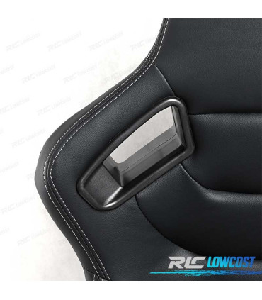 SEDILE SPORTIVO SEMI BAQUET STILE RS PELLE NERA