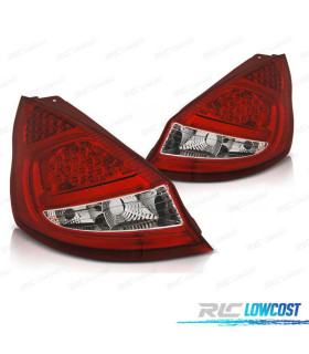 FANALI PER FORD FIESTA MK7 08-12 LED ROSSO CROMATO
