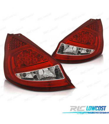 FANALI PER FORD FIESTA MK7 08-12 LED ROSSO CROMATO