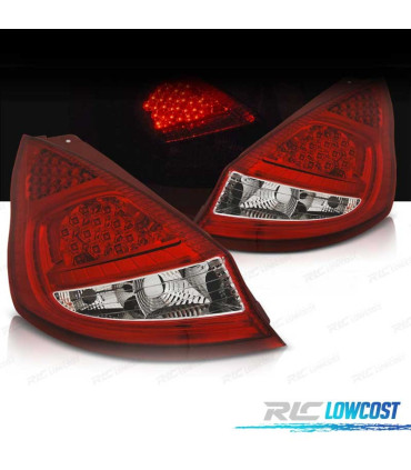 FANALI PER FORD FIESTA MK7 08-12 LED ROSSO CROMATO