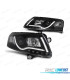 FARI PER AUDI A6 C6 04-08 LUCE DIURNA DRL LED NERO