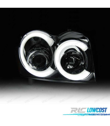 FARI JEEP GRAND CHEROKEE 05-08 LUCE DIURNA A LED CROMATO