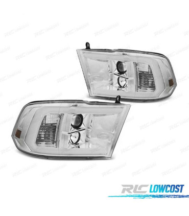FARI PER DODGE RAM 09-18 LUCE DIURNA A LED CROMATO