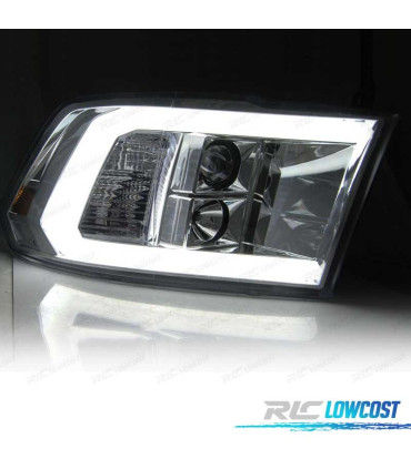 FARI PER DODGE RAM 09-18 LUCE DIURNA A LED CROMATO