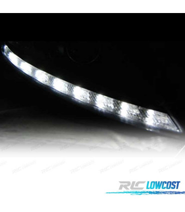 FARI PER FORD MONDEO 07-10 LUCE DIURNA A LED FONDO NERO